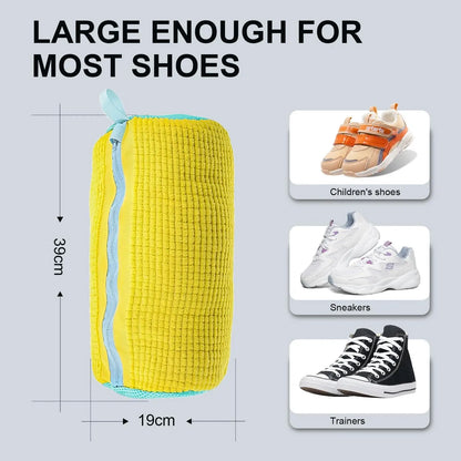 Shoe Washing Bag for Washing Machine with Protective Mesh & Zipper