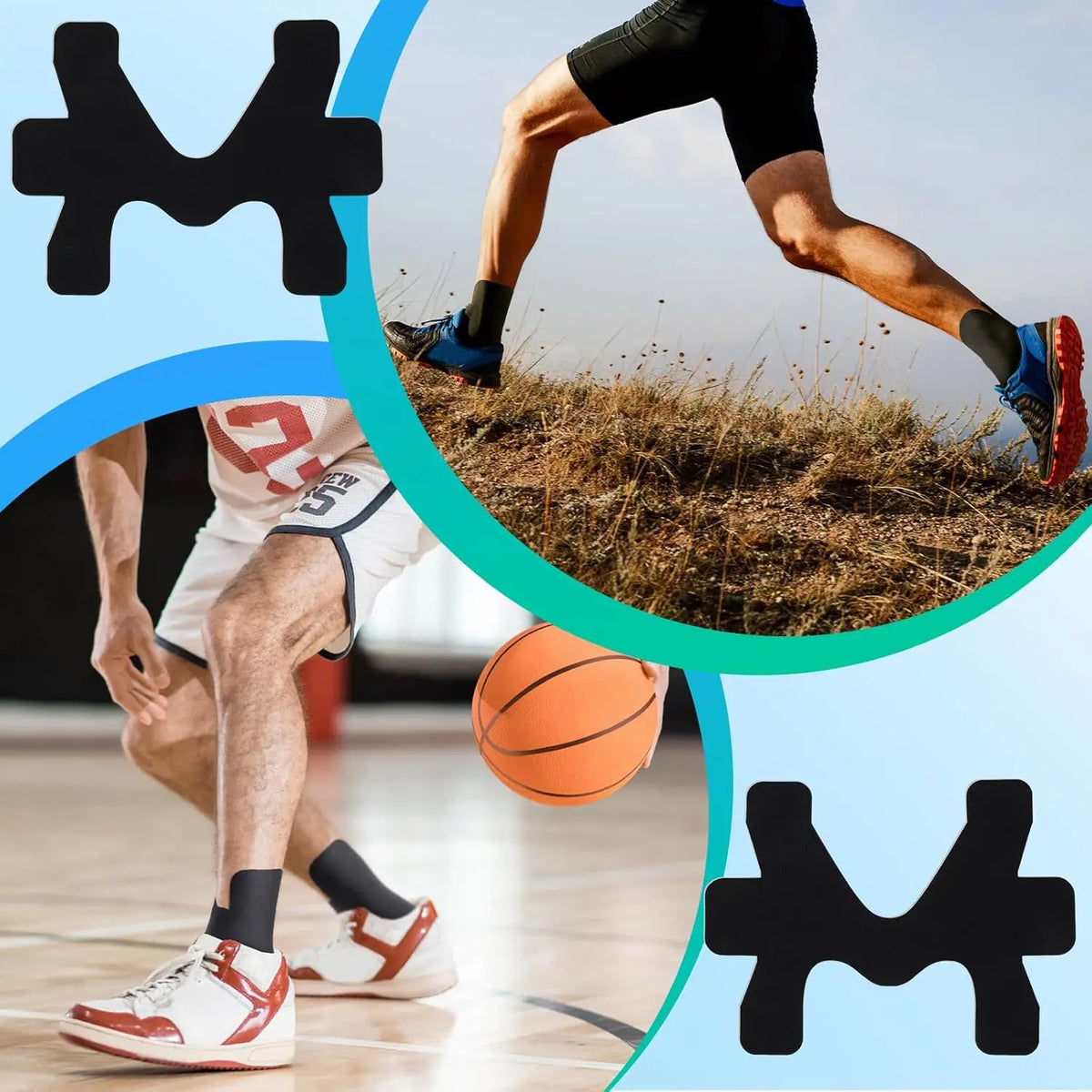 🔥 Pre-cut Ankle Kinesiology Tape (Unisex/Waterproof)