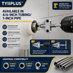 🔧Drill-Powered Broken Pipe Thread Extractor – Universal 1/2", 3/4" & 1" Broken Pipe Nipple Remover Tool