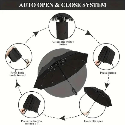 Automatic Folding Umbrella with Loop Buckle