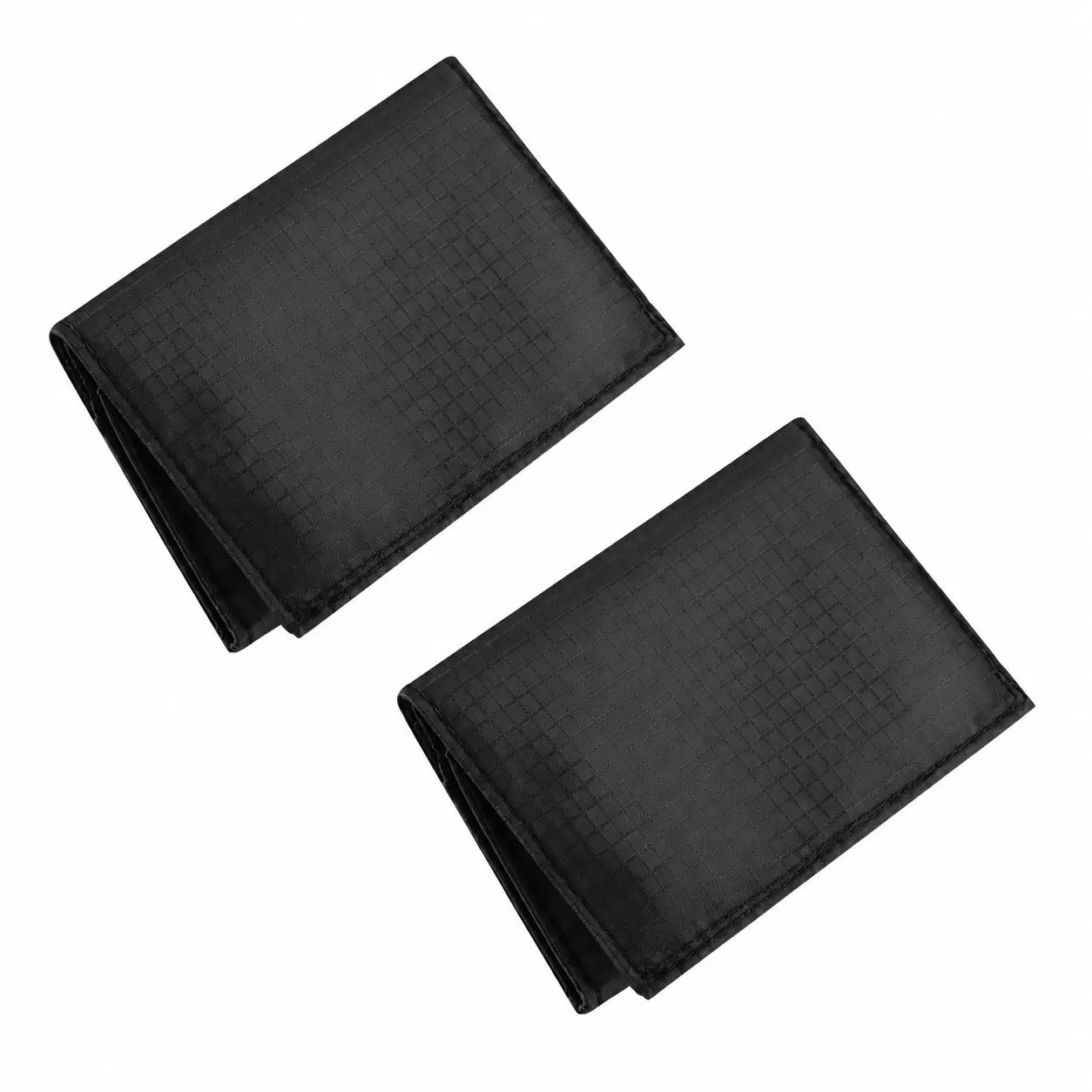 Two black passport pouches