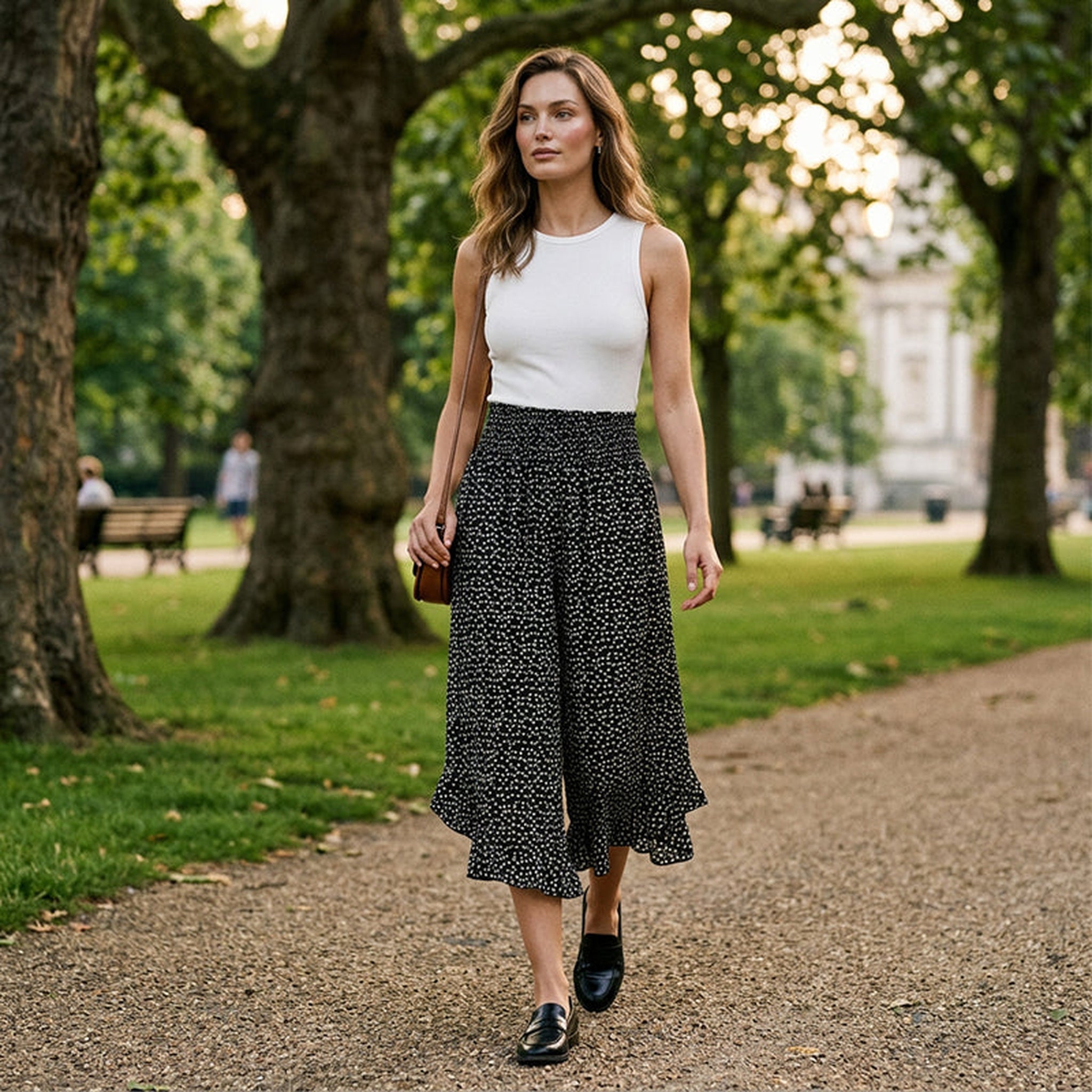 ⏰Time-Limited Special🔥The Riviera Flow Polka-Dot Wide-Leg Pants