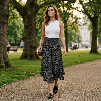 ⏰Time-Limited Special🔥The Riviera Flow Polka-Dot Wide-Leg Pants