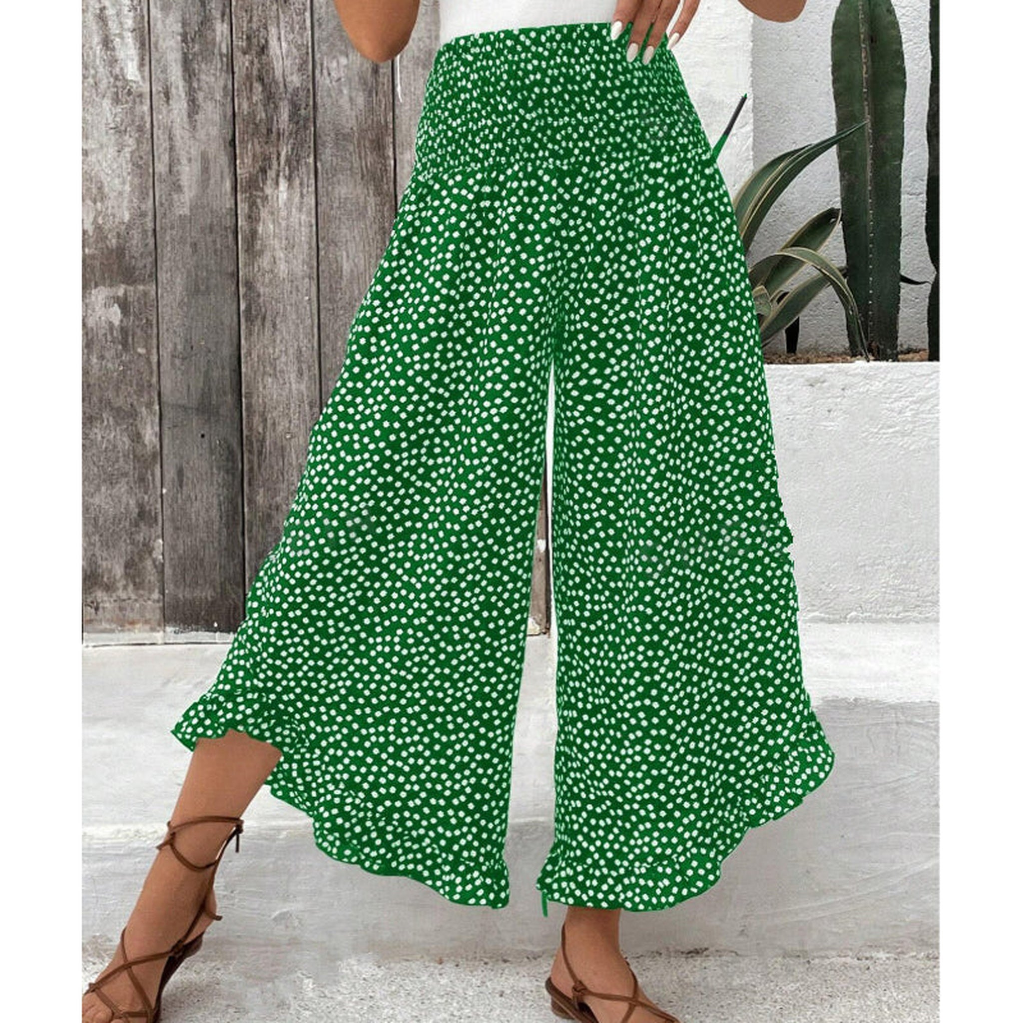 ⏰Time-Limited Special🔥The Riviera Flow Polka-Dot Wide-Leg Pants