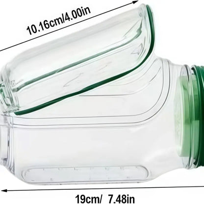 Large Salad Jar with Side Opening, 35oz Leakproof Salad Pod with Dressing Cup