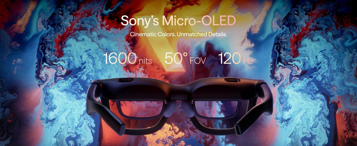Pro 2 Sony Micro-OLED glasses with a vivid virtual display