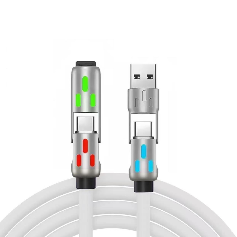 ✨Buy 1 get 1 free-Universal RGB 4-in-1 Fast Charging Cable-Completely upgraded