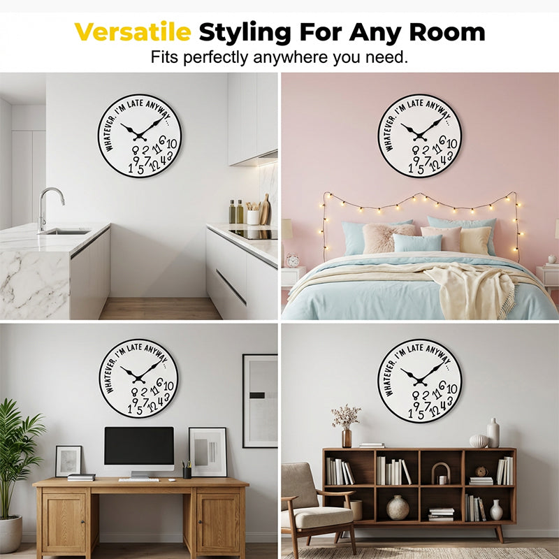 🕰️ 50% RABATT! 🎨 Kreativ dekorativ väggklocka med blandade siffror – Unik, tyst & perfekt för vardagsrum eller kök 🏠