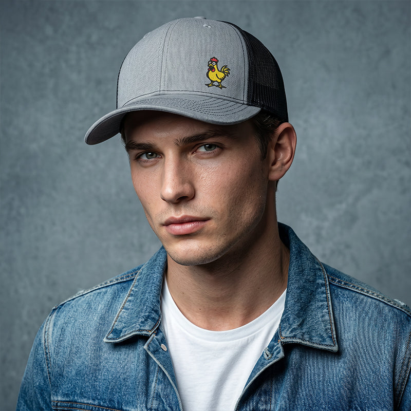🐔Snapback-keps med broderad rolig kyckling🧢