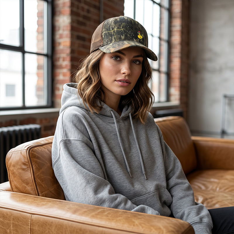 🐔Snapback-keps med broderad rolig kyckling🧢