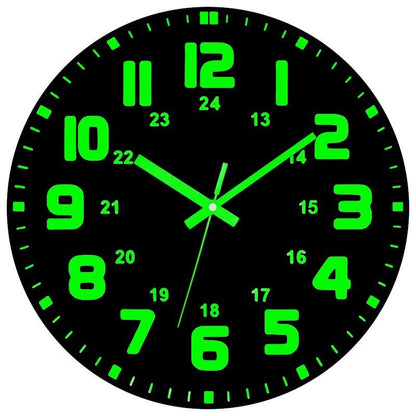 12-Inch Silent Luminous Wall Clock with 3 Adhesive Hooks - product image 9
