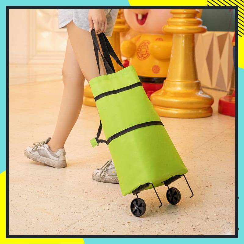 🛒 50% RABATT NU! 🧳 2‑i‑1 Hopfällbar Shoppingvagn – Stor Kapacitet & Slitstarkt Oxford-tyg – Perfekt för Matbutik, Marknad, Camping & Resor 🌿