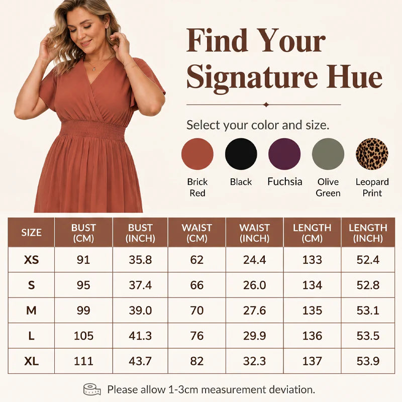 ⏳Time-Limited Special⏰Women's Summer V-Neck Side Slit Maxi Dress