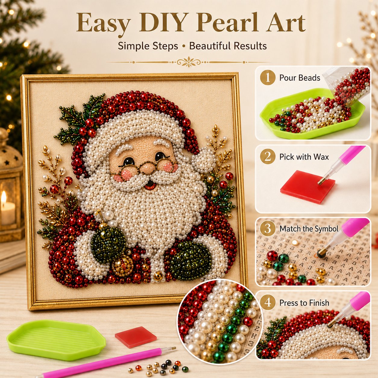 DIY Christmas Pearl Diamond Painting Kit - product image 4