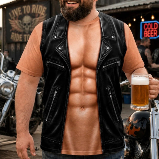 Men's Funny Fake Muscle Print T-Shirt - product image 1
