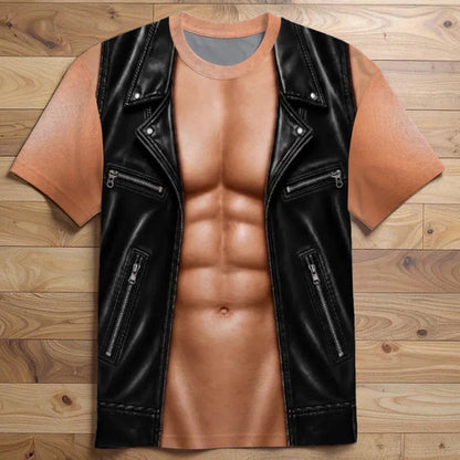 Men's Funny Fake Muscle Print T-Shirt - product image 8