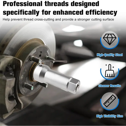 🔩 50 % RABATT NU! 🛠️ 10-Piece Axle Spindle Thread Chaser Set – premium Cr-Mo stål, 8 storlekar & portabel förvaringsväska – perfekt för fordonsreparation 🚗
